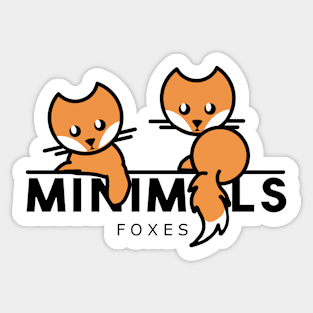 Copy of MINIMALs: Foxes Sticker